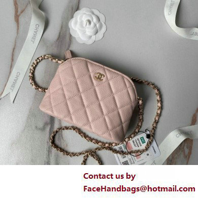 Chanel Grained Calfskin  &  Gold-Tone Metal Clutch with Chain Bag AP4000 Pink 2025